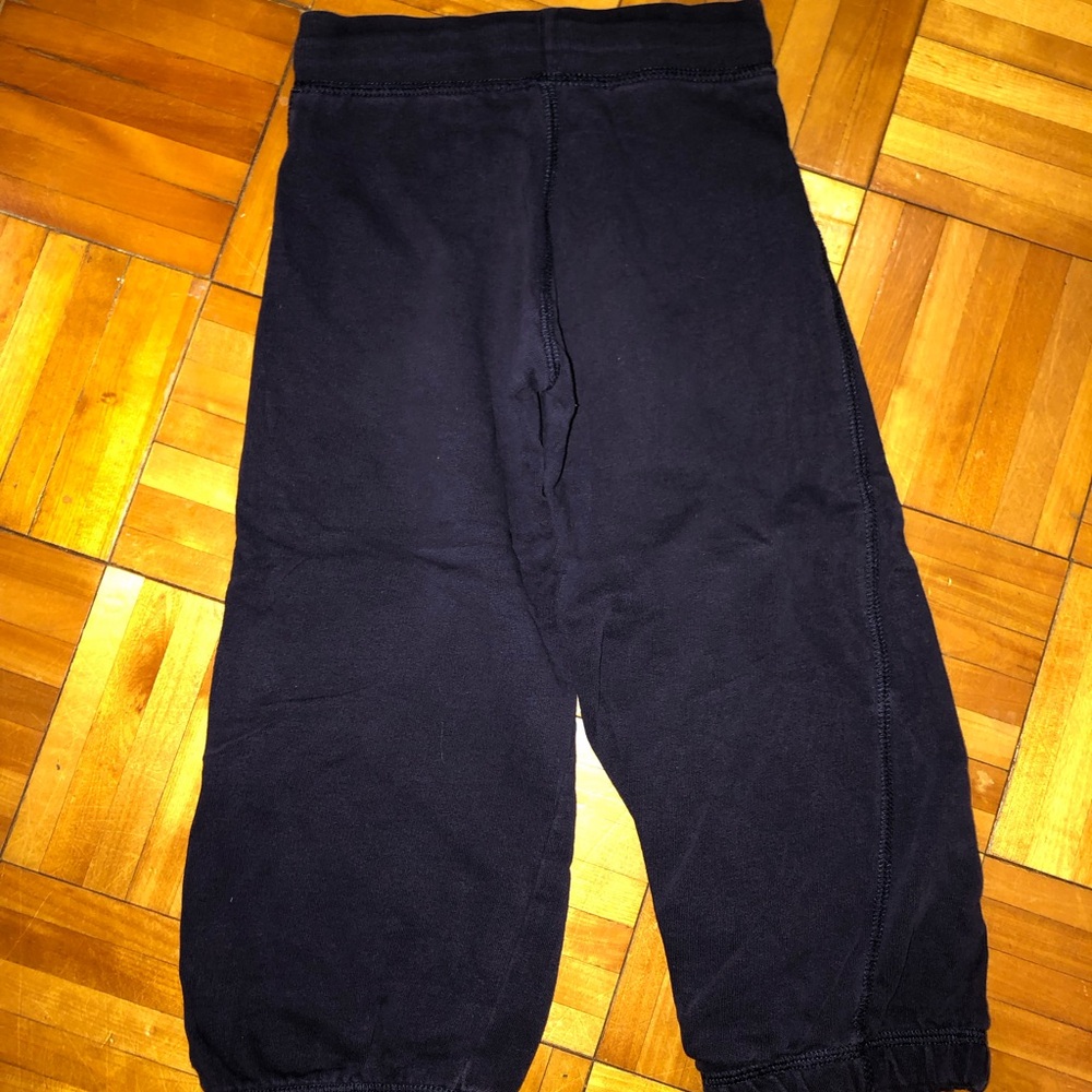 Blue Relaxed Fit Sweatpants with Elastic Cuffs - Picture 2 of 4